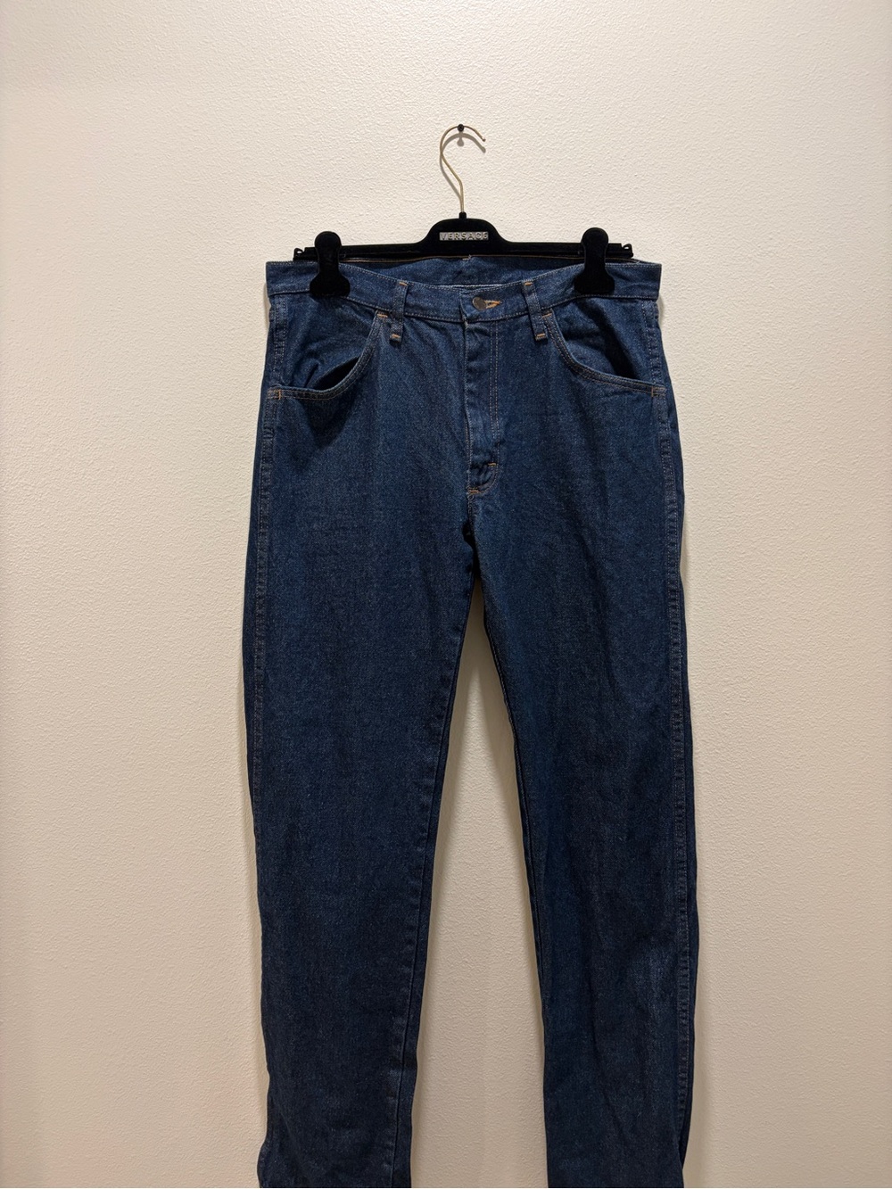 Vintage Y2K RUSTLER DARK WASH Blue Jeans Straight Leg